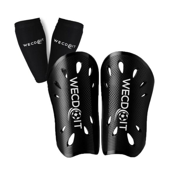Kids Black Soccer Shin Guards - Picture 1 of 5